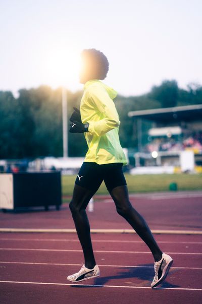 Mohamed Mohumed (LG Olympia Dortmund) ueber 1500m am 28.05.2022 waehrend der World Athletics Continental Tour IFAM Oordegem in Oordegem